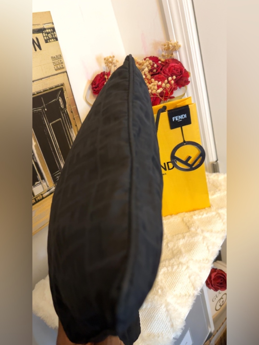 Fendi monogram Black Shoulder Tote Bag - Picture 5 of 11